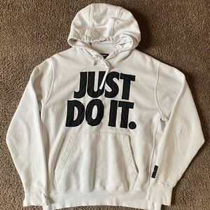 Nike “Just do it.” White and black hoodie